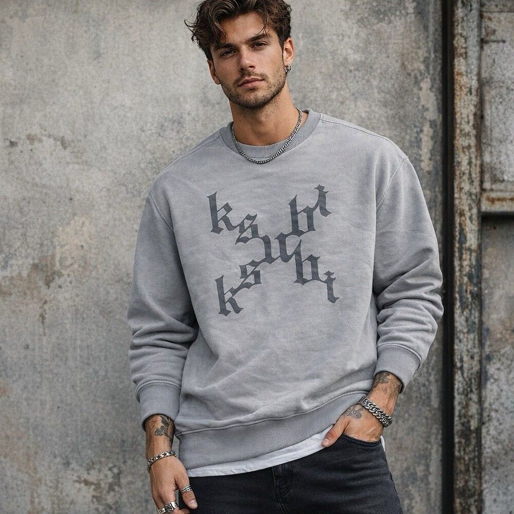 Ksubi‎ Kult Biggie Silt Crewneck Sweatshirt Purple Size Medium